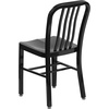 image:imageFlash Furniture Commercial Grade Black Metal IndoorOutdoor ChairBlack