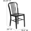 image:imageFlash Furniture Commercial Grade Black Metal IndoorOutdoor ChairBlack