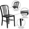 image:imageFlash Furniture Commercial Grade Black Metal IndoorOutdoor ChairBlack