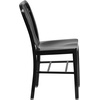 image:imageFlash Furniture Commercial Grade Black Metal IndoorOutdoor ChairBlack