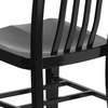 image:imageFlash Furniture Commercial Grade Black Metal IndoorOutdoor ChairBlack