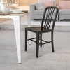 image:imageFlash Furniture Commercial Grade Black Metal IndoorOutdoor ChairBlack