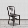 image:imageFlash Furniture Commercial Grade Black Metal IndoorOutdoor ChairBlackantique Gold