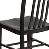 image:imageFlash Furniture Commercial Grade Black Metal IndoorOutdoor ChairBlackantique Gold
