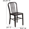 image:imageFlash Furniture Commercial Grade Black Metal IndoorOutdoor ChairBlackantique Gold