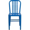 image:imageFlash Furniture Commercial Grade Black Metal IndoorOutdoor ChairBlue