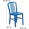image:imageFlash Furniture Commercial Grade Black Metal IndoorOutdoor ChairBlue