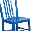 image:imageFlash Furniture Commercial Grade Black Metal IndoorOutdoor ChairBlue