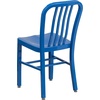 image:imageFlash Furniture Commercial Grade Black Metal IndoorOutdoor ChairBlue