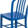 image:imageFlash Furniture Commercial Grade Black Metal IndoorOutdoor ChairBlue