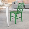 image:imageFlash Furniture Commercial Grade Black Metal IndoorOutdoor ChairGreen