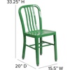 image:imageFlash Furniture Commercial Grade Black Metal IndoorOutdoor ChairGreen