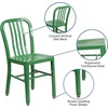 image:imageFlash Furniture Commercial Grade Black Metal IndoorOutdoor ChairGreen