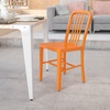 image:imageFlash Furniture Commercial Grade Black Metal IndoorOutdoor ChairOrange