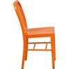 image:imageFlash Furniture Commercial Grade Black Metal IndoorOutdoor ChairOrange