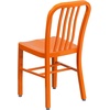 image:imageFlash Furniture Commercial Grade Black Metal IndoorOutdoor ChairOrange