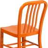 image:imageFlash Furniture Commercial Grade Black Metal IndoorOutdoor ChairOrange