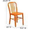 image:imageFlash Furniture Commercial Grade Black Metal IndoorOutdoor ChairOrange