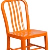 image:imageFlash Furniture Commercial Grade Black Metal IndoorOutdoor ChairOrange
