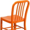 image:imageFlash Furniture Commercial Grade Black Metal IndoorOutdoor ChairOrange