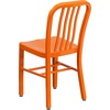image:imageFlash Furniture Commercial Grade Black Metal IndoorOutdoor ChairOrange