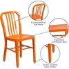 image:imageFlash Furniture Commercial Grade Black Metal IndoorOutdoor ChairOrange