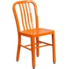 image:imageFlash Furniture Commercial Grade Black Metal IndoorOutdoor ChairOrange