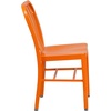image:imageFlash Furniture Commercial Grade Black Metal IndoorOutdoor ChairOrange