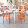 image:imageFlash Furniture Commercial Grade Black Metal IndoorOutdoor ChairOrange