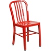 image:imageFlash Furniture Commercial Grade Black Metal IndoorOutdoor ChairRed