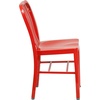 image:imageFlash Furniture Commercial Grade Black Metal IndoorOutdoor ChairRed