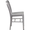 image:imageFlash Furniture Commercial Grade Black Metal IndoorOutdoor ChairSilver