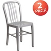 image:imageFlash Furniture Commercial Grade Black Metal IndoorOutdoor ChairSilver