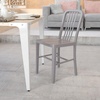 image:imageFlash Furniture Commercial Grade Black Metal IndoorOutdoor ChairSilver