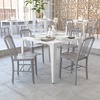 image:imageFlash Furniture Commercial Grade Black Metal IndoorOutdoor ChairSilver