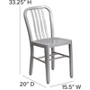 image:imageFlash Furniture Commercial Grade Black Metal IndoorOutdoor ChairSilver