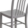 image:imageFlash Furniture Commercial Grade Black Metal IndoorOutdoor ChairSilver