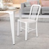 image:imageFlash Furniture Commercial Grade Black Metal IndoorOutdoor ChairWhite