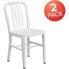 image:imageFlash Furniture Commercial Grade Black Metal IndoorOutdoor ChairWhite