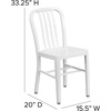 image:imageFlash Furniture Commercial Grade Black Metal IndoorOutdoor ChairWhite