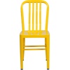image:imageFlash Furniture Commercial Grade Black Metal IndoorOutdoor ChairYellow