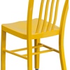 image:imageFlash Furniture Commercial Grade Black Metal IndoorOutdoor ChairYellow