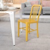 image:imageFlash Furniture Commercial Grade Black Metal IndoorOutdoor ChairYellow