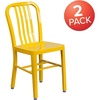 image:imageFlash Furniture Commercial Grade Black Metal IndoorOutdoor ChairYellow
