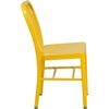 image:imageFlash Furniture Commercial Grade Black Metal IndoorOutdoor ChairYellow