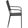 image:imageFlash Furniture Commercial Grade White IndoorOutdoor Steel Patio Arm Chair with Square BackBlack
