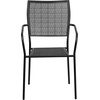 image:imageFlash Furniture Commercial Grade White IndoorOutdoor Steel Patio Arm Chair with Square BackBlack