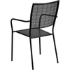 image:imageFlash Furniture Commercial Grade White IndoorOutdoor Steel Patio Arm Chair with Square BackBlack