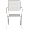 image:imageFlash Furniture Commercial Grade White IndoorOutdoor Steel Patio Arm Chair with Square BackLight Gray