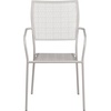 image:imageFlash Furniture Commercial Grade White IndoorOutdoor Steel Patio Arm Chair with Square BackLight Gray